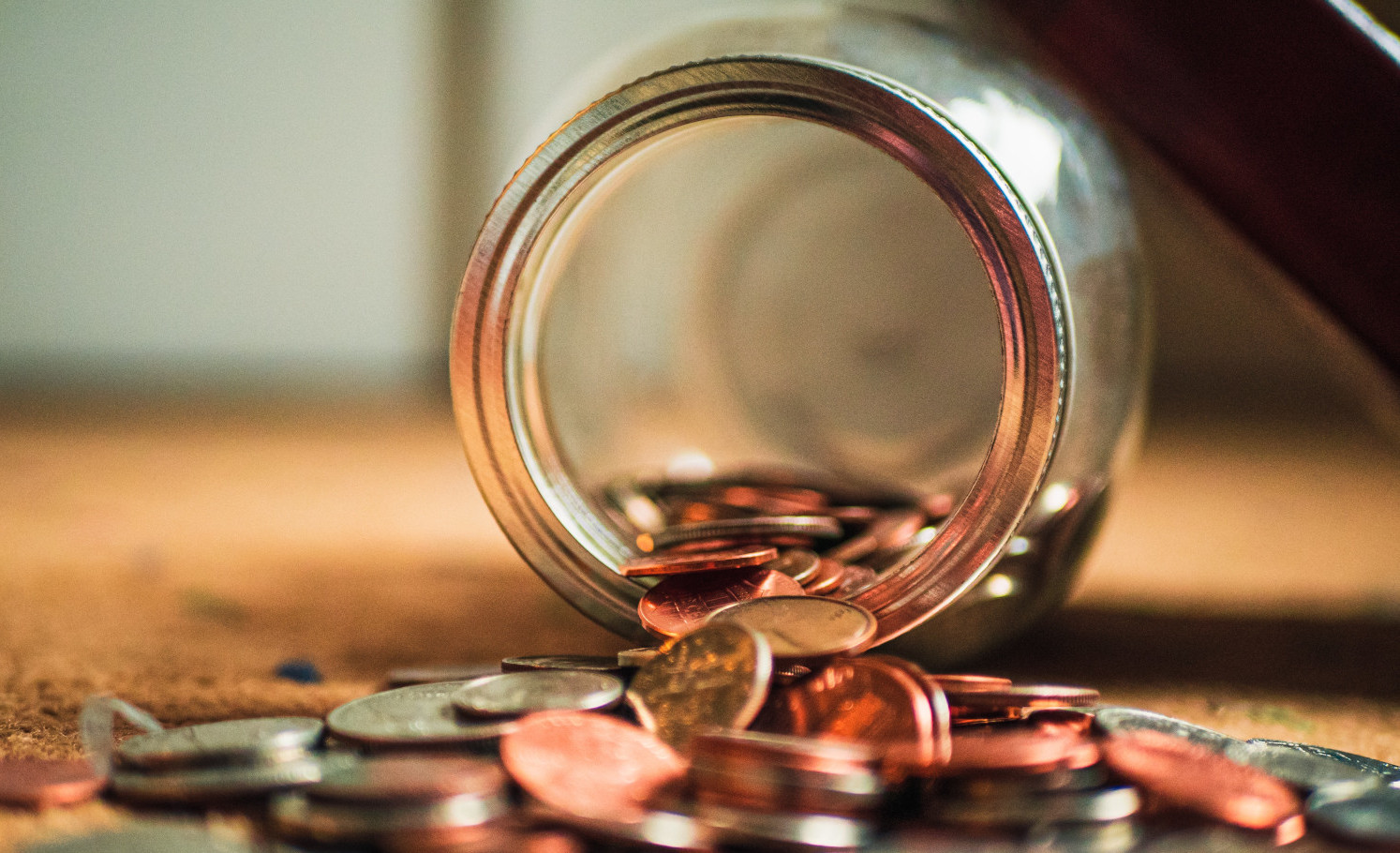 photo of jar of pennies