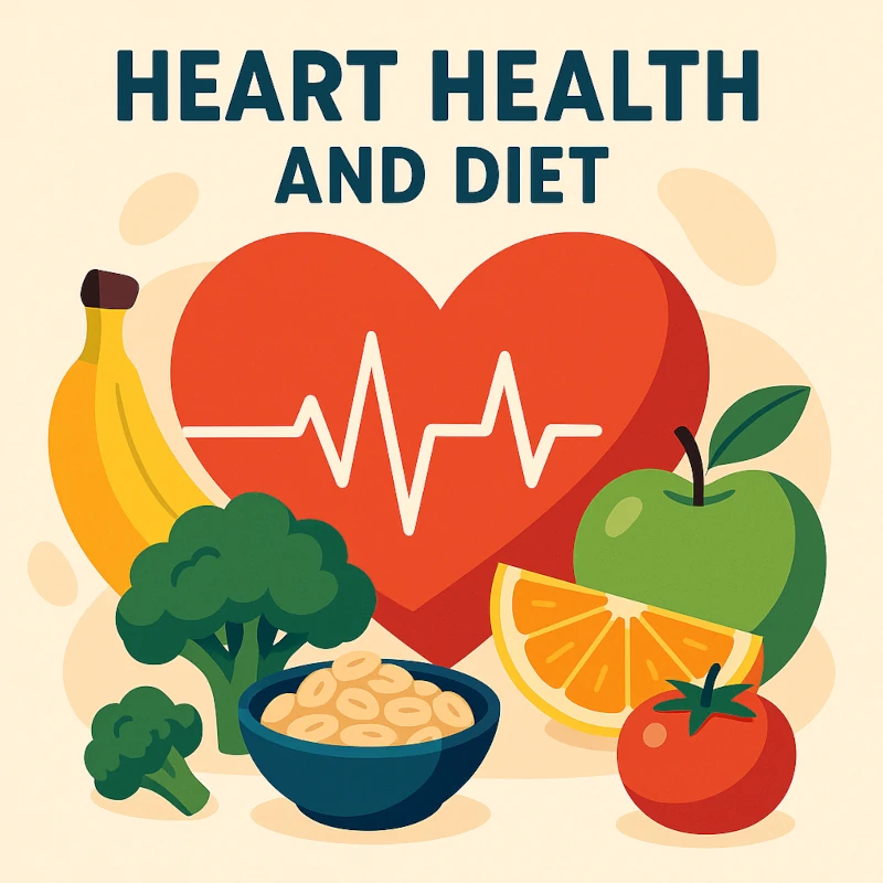 Infographic showing the connection between diet and heart disease