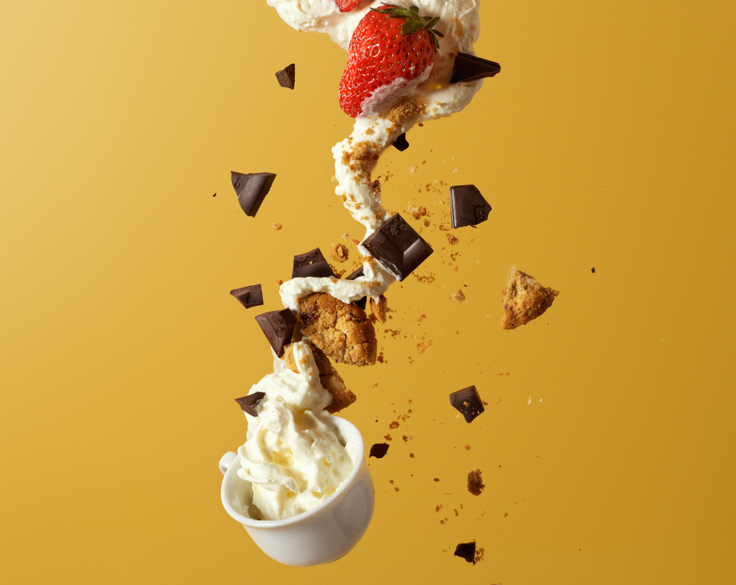 photo of icecream and strawberries